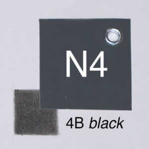 4B black with moderate pressure on white paper. Closest whole-step Munsell value: 4