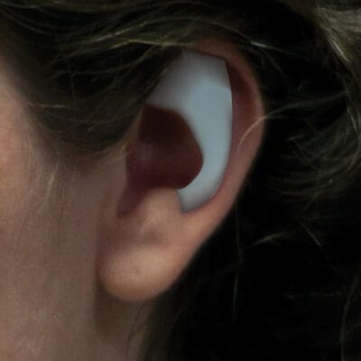 The Anithelix has a clear tapering “trumpet” shape, broad across the top and tapering down to it’s terminus next to the Antitragus.