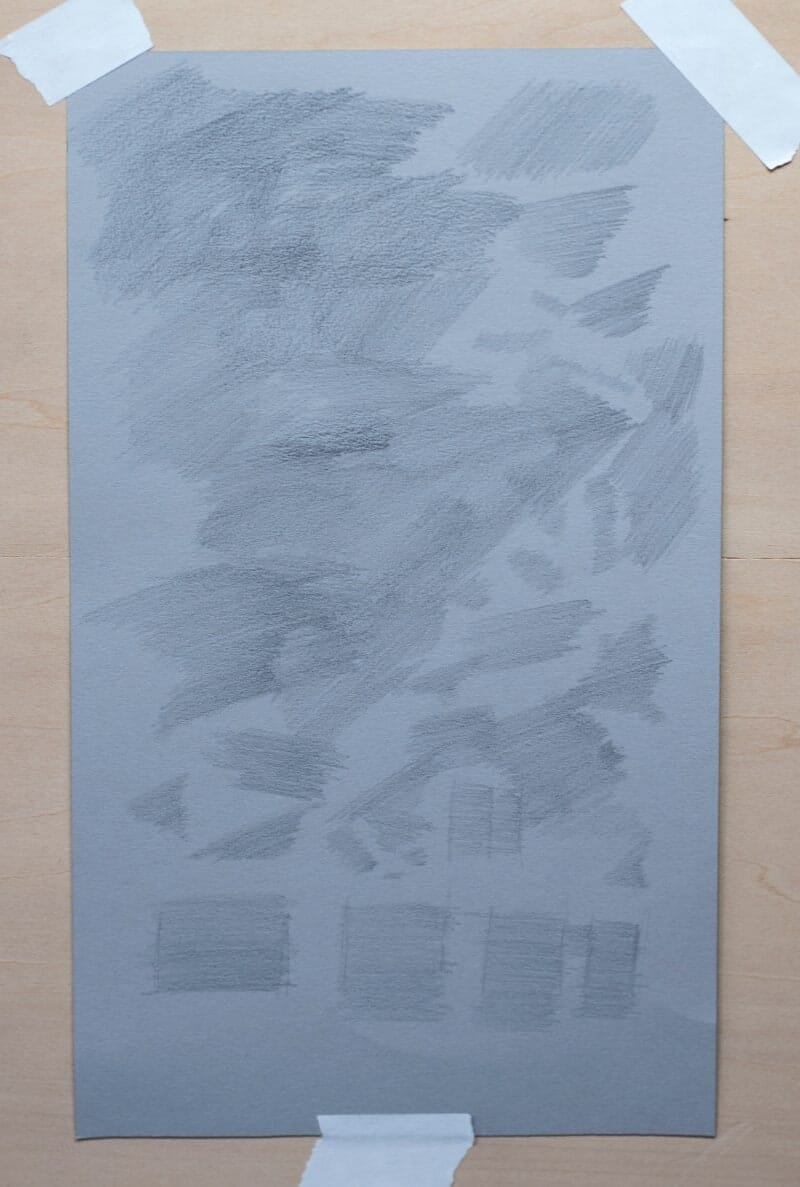 An example of the kind of hatching practice that helped me get back on track.