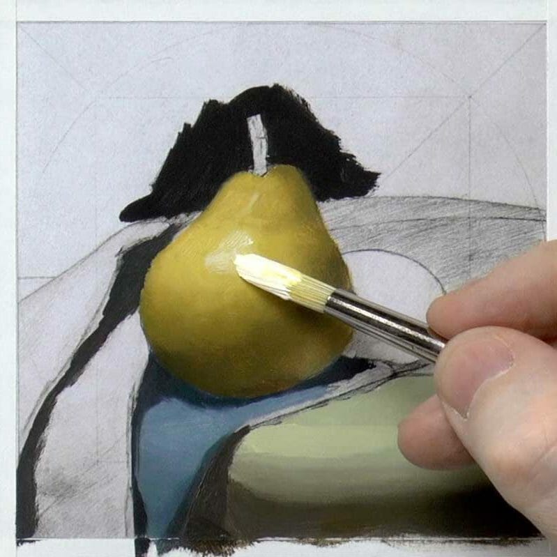 The color study in progress.