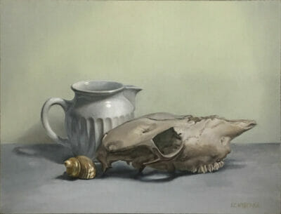 <em>"Skull & Pitcher"</em>, Oil on Canvas, by Kevin Wyderka