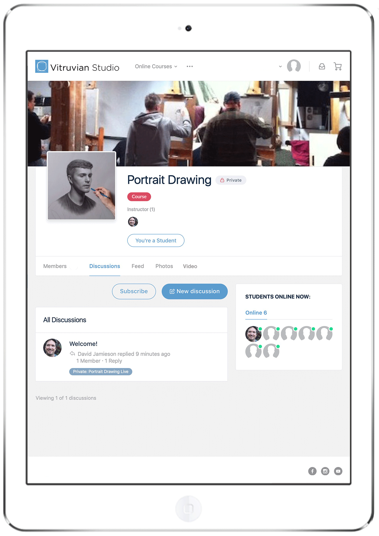 Groups of students can participate in discussions and share photos and documents in private, virtual spaces on our website.